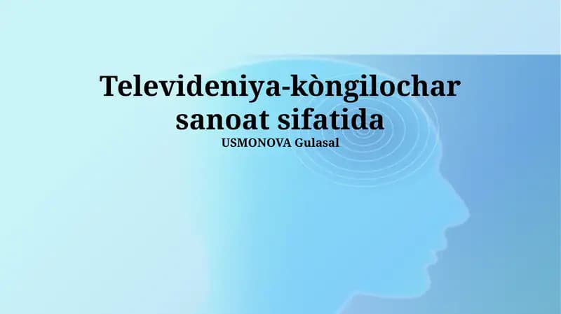 Televideniya-kòngilochar sanoat sifatida