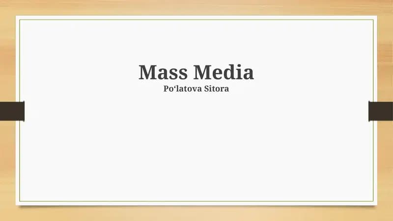 Mass Media