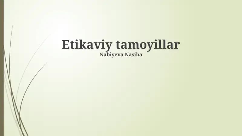 Etikaviy tamoyillar