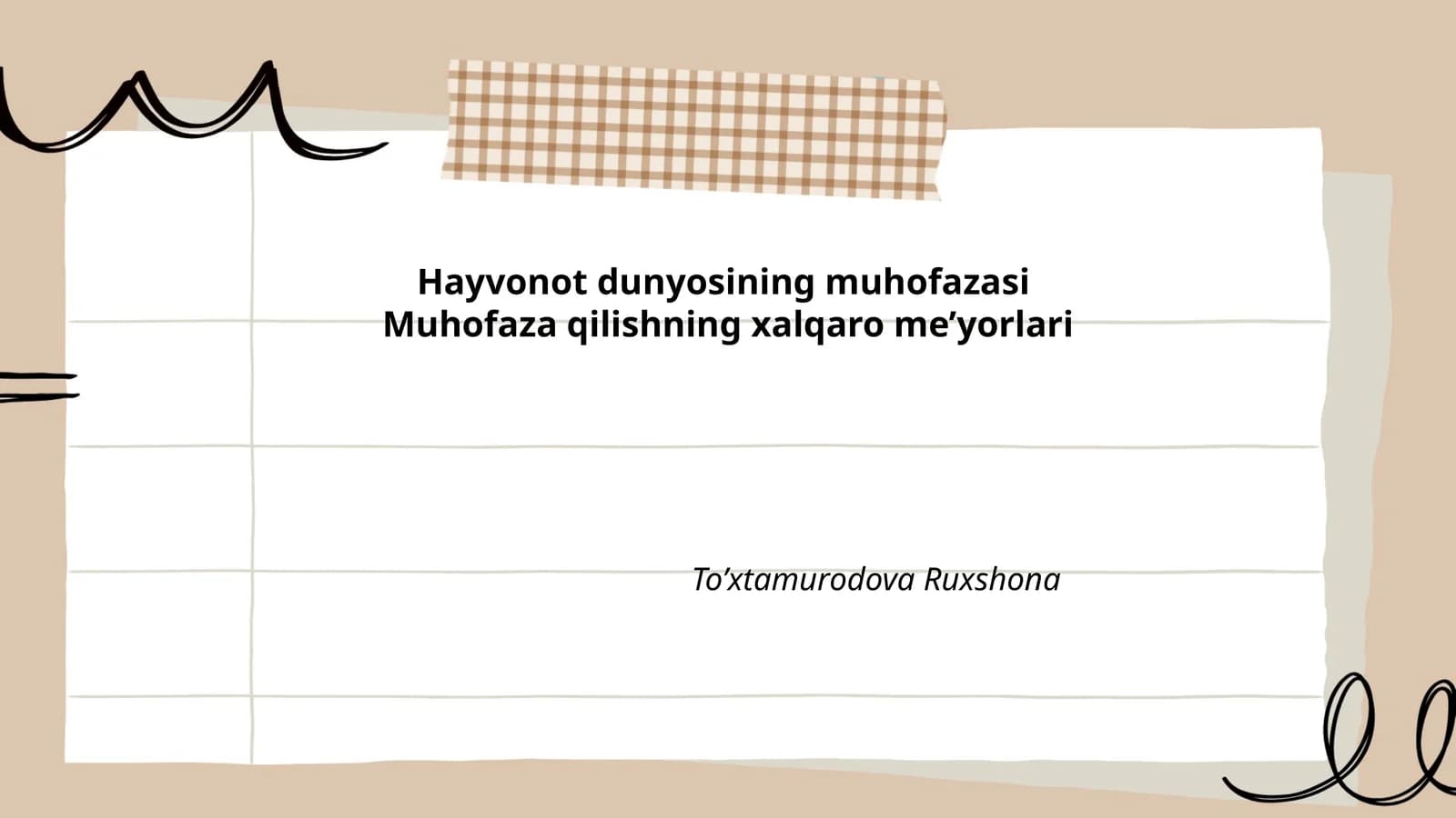 Hayvonot dunyosining muhofazasi