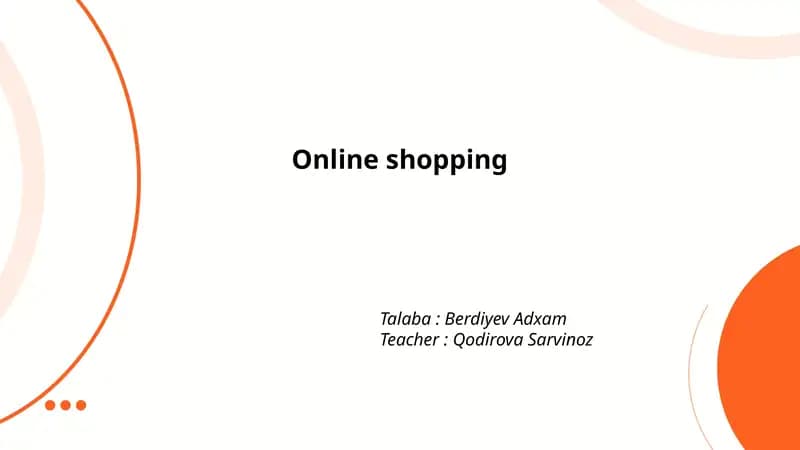 Online Shopping Course