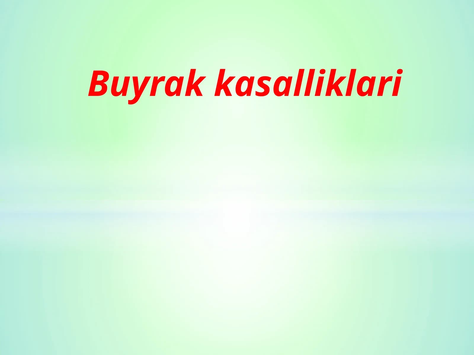 Buyrak kasalliklari