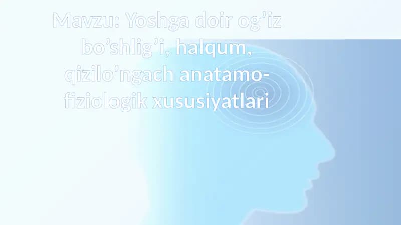 Hazm tizimi gistologiyasi