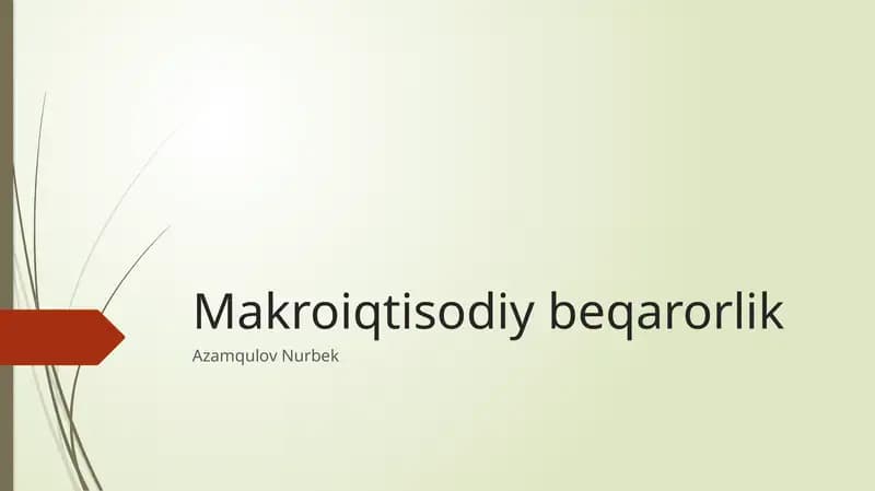 Makroiqtisodiy beqarorlik