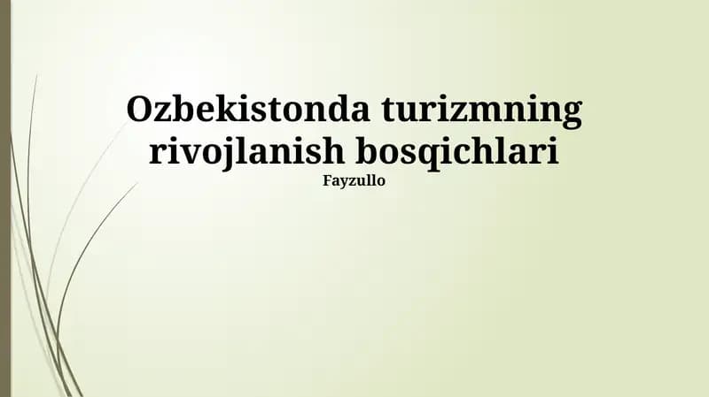 Sovet Davri Turizmi Ozbekistonda