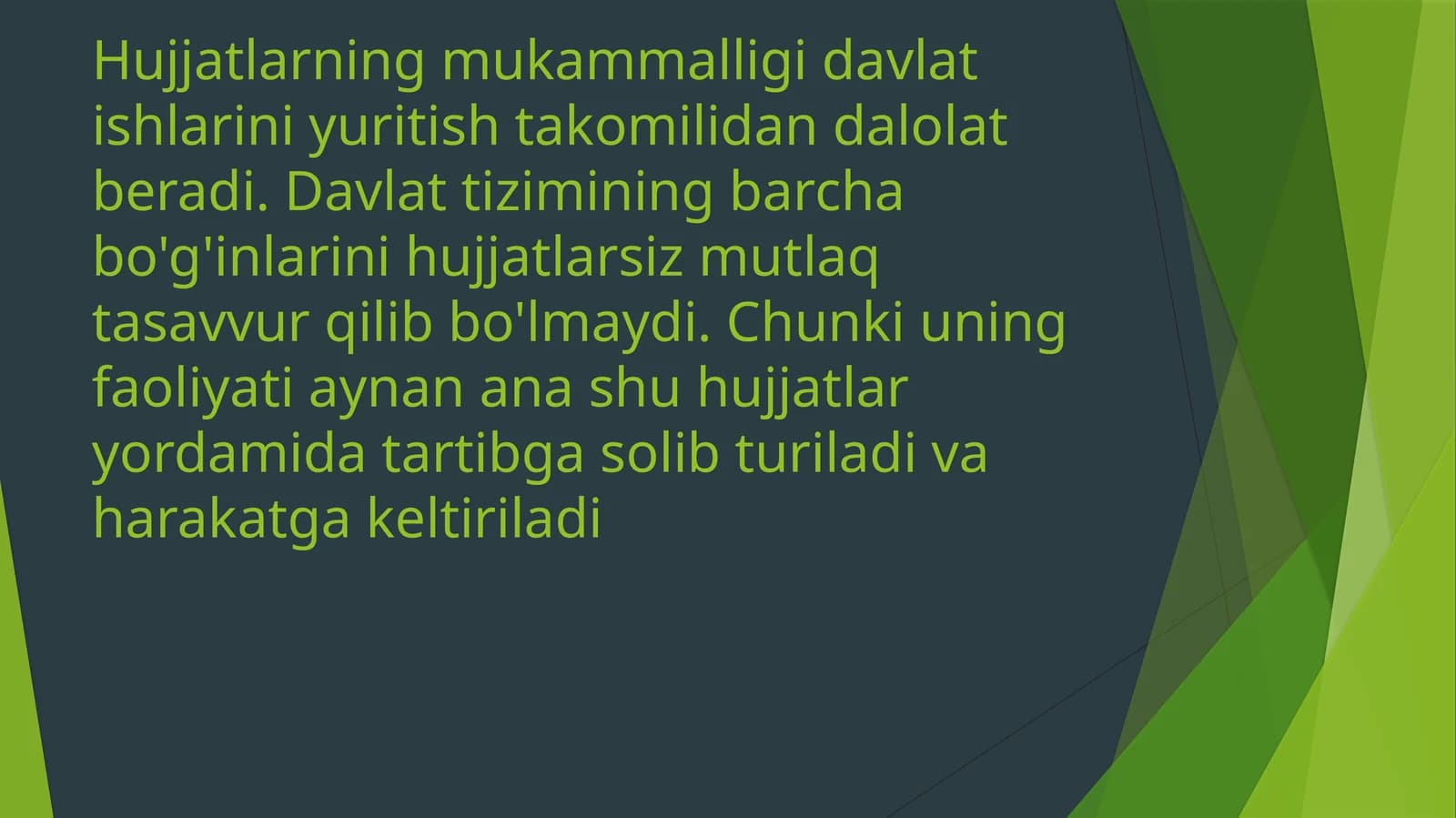 Hujjatlar bilan ishlash