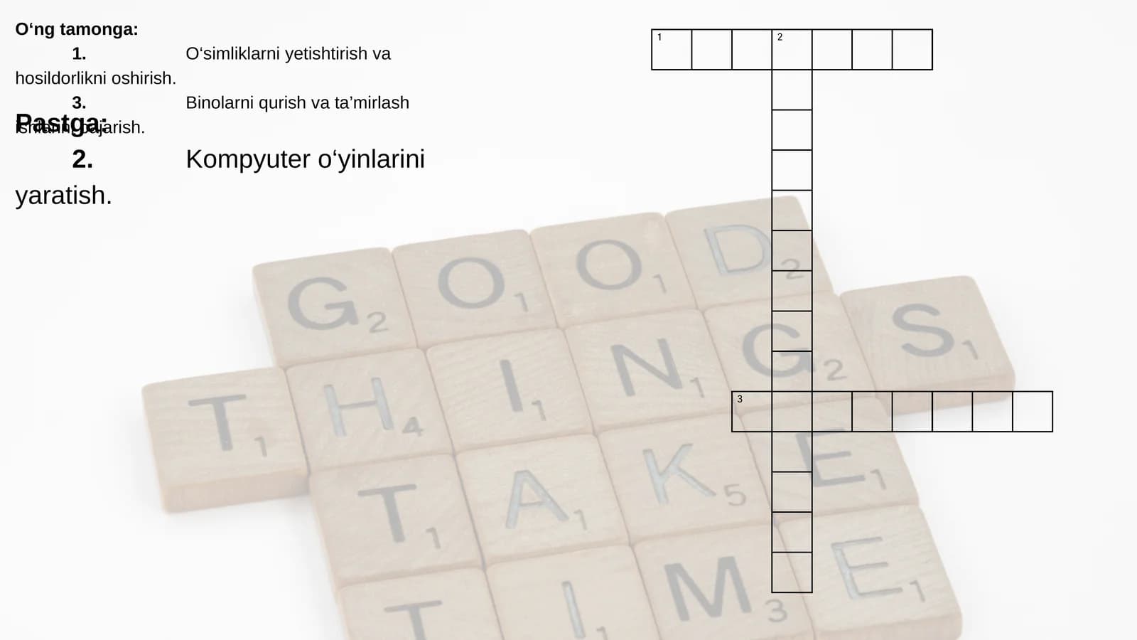 O‘simliklarni yetishtirish va hosildorlikni oshirish