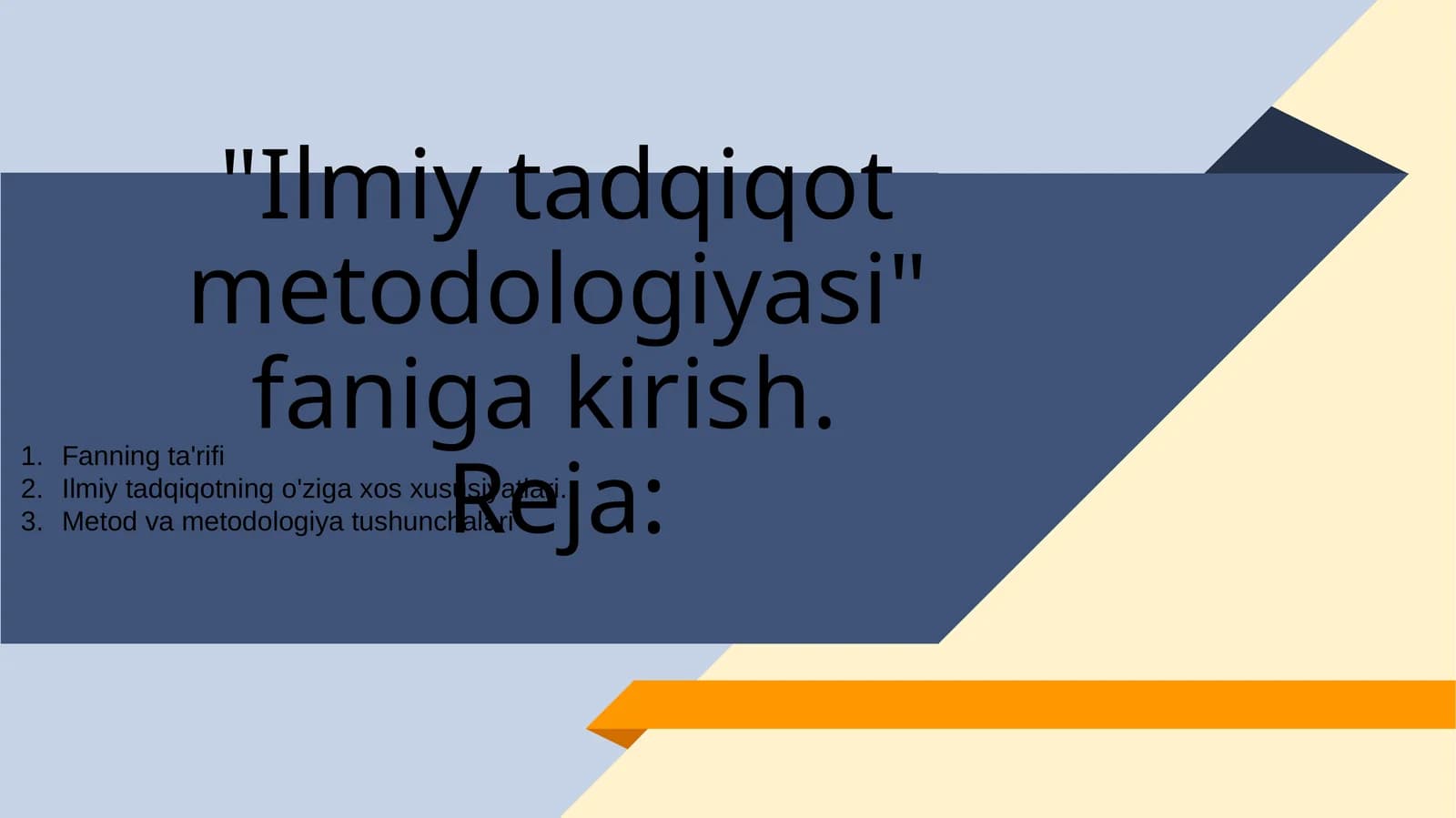 Ilmiy tadqiqot metodologiyasi