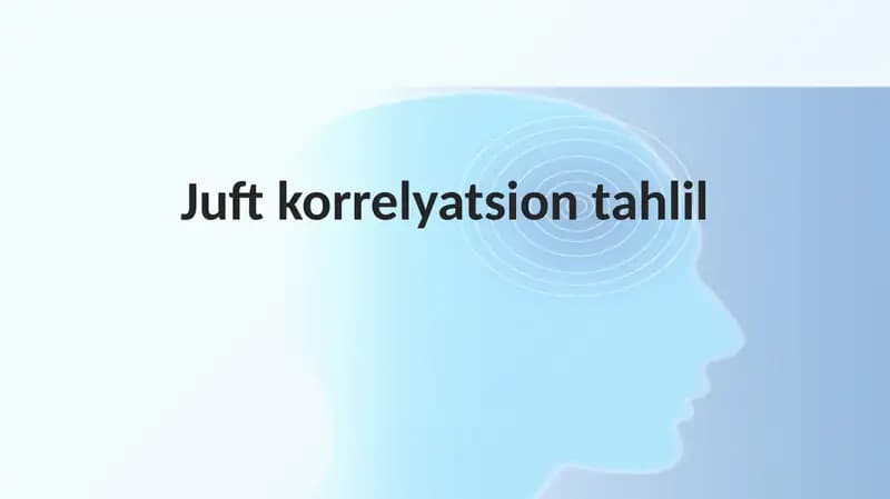 Juft korrelyatsion tahlil
