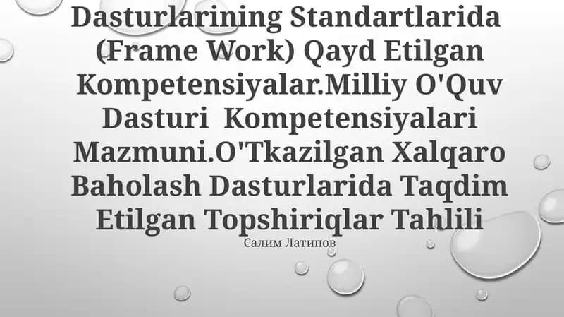 Matematika O'Qitish Metodikasi