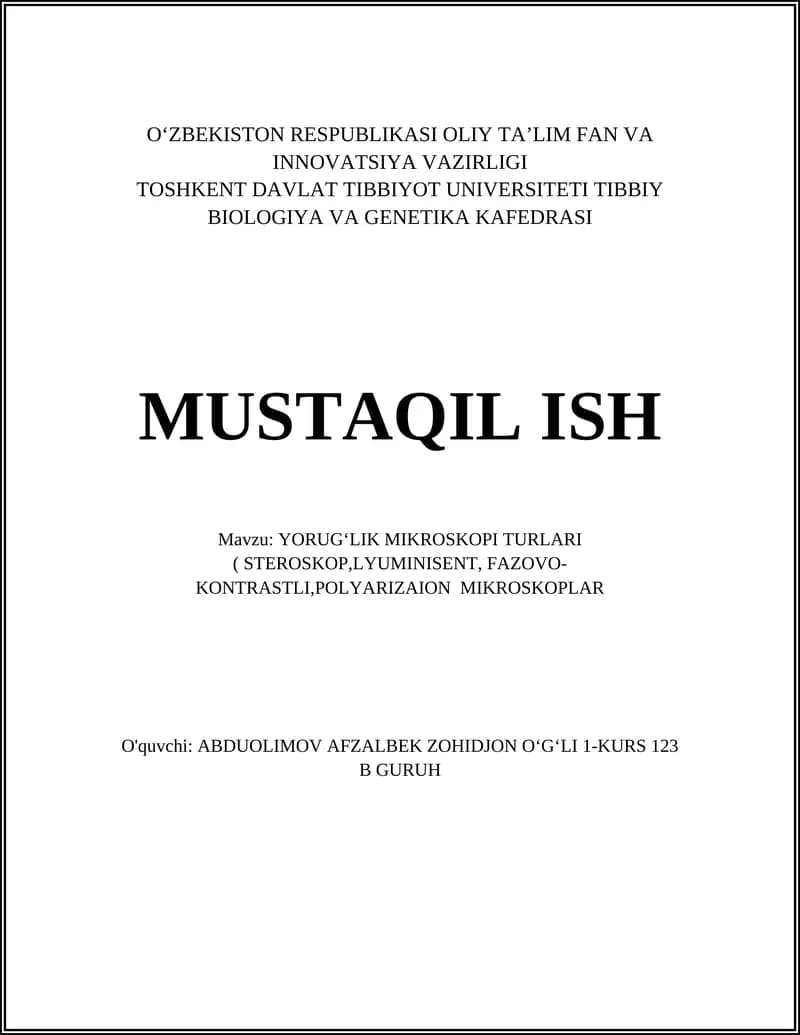 Yorugʻlik mikroskopi turkumi