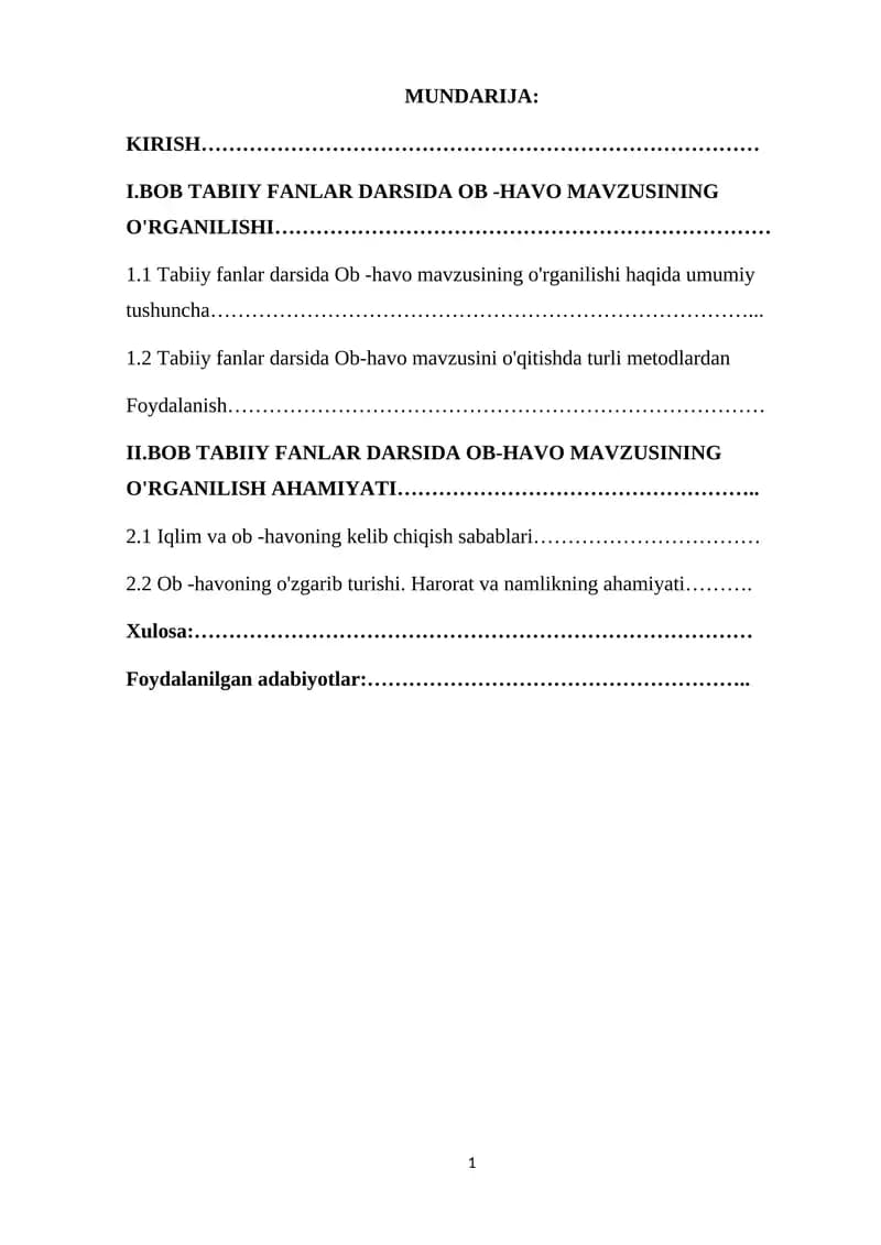Ob-havo mavzusi