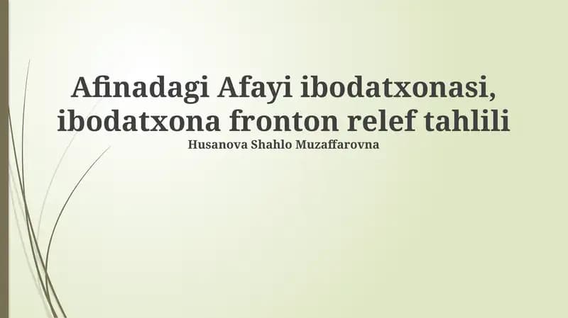 Afaya ibodatxonasi, ibodatxona fronton relef tahlili