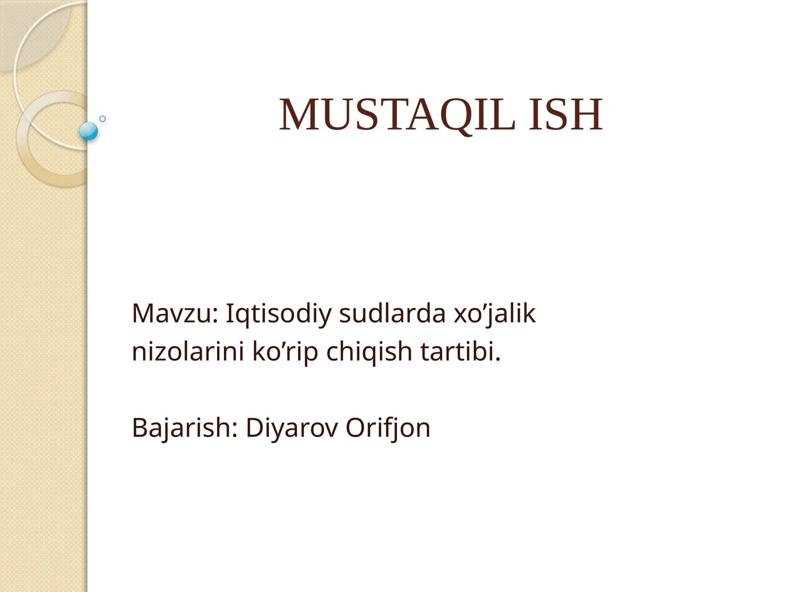 MUSTAQIL ISH
