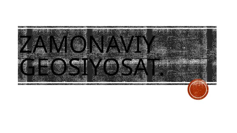 Zamonaviy Geosiyosat