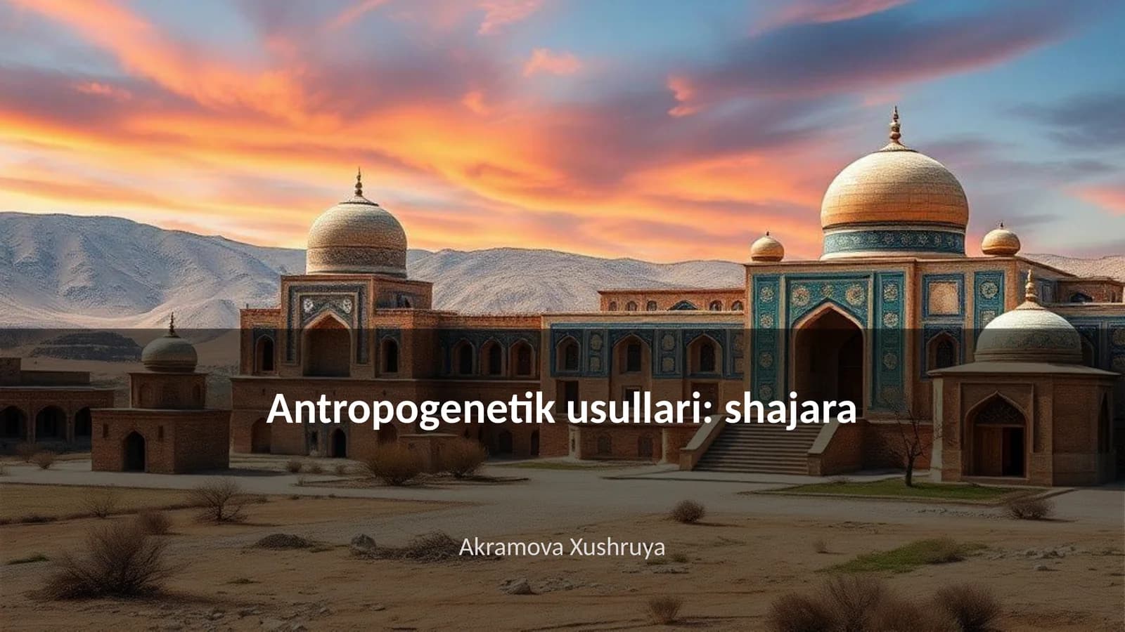 Antropogenetik usullari: shajara