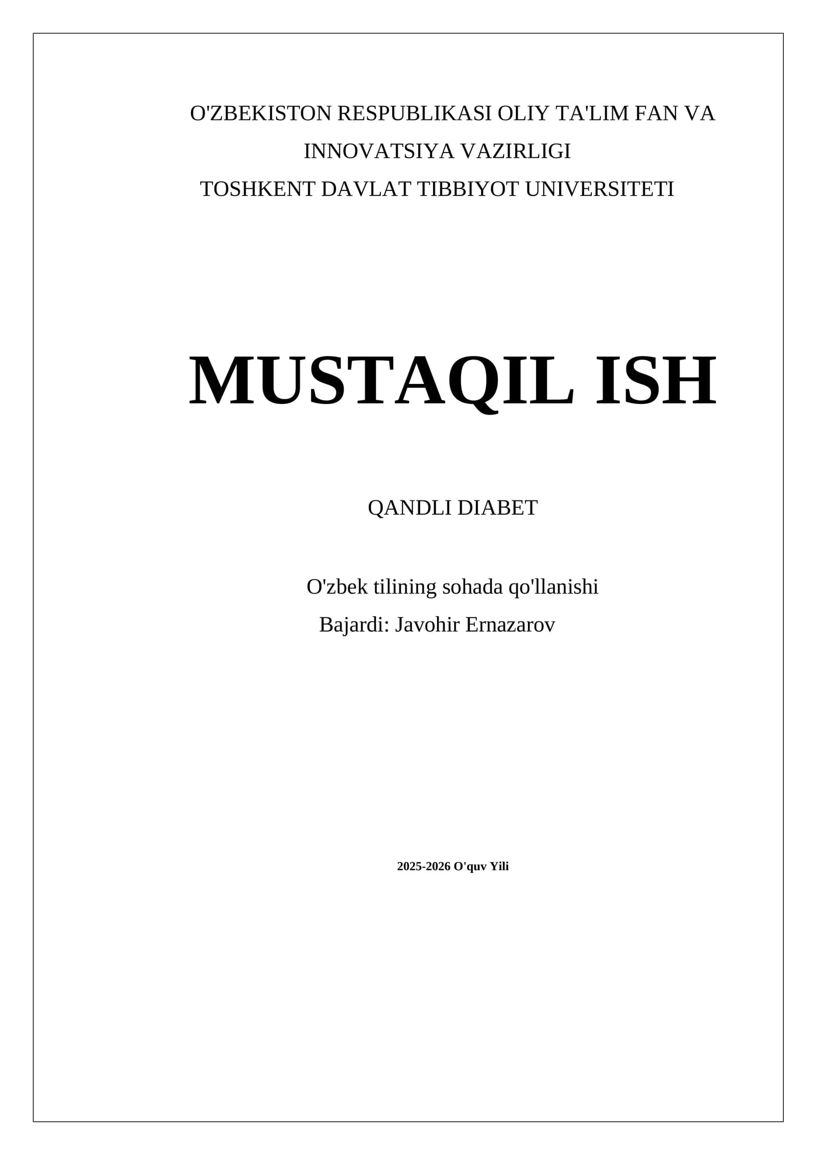 Qandli Diabet