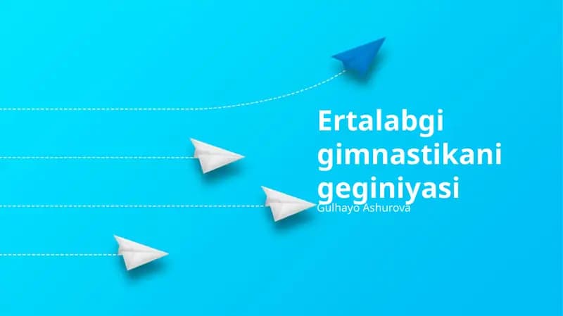 Ertalabgi gimnastikani geginiyasi
