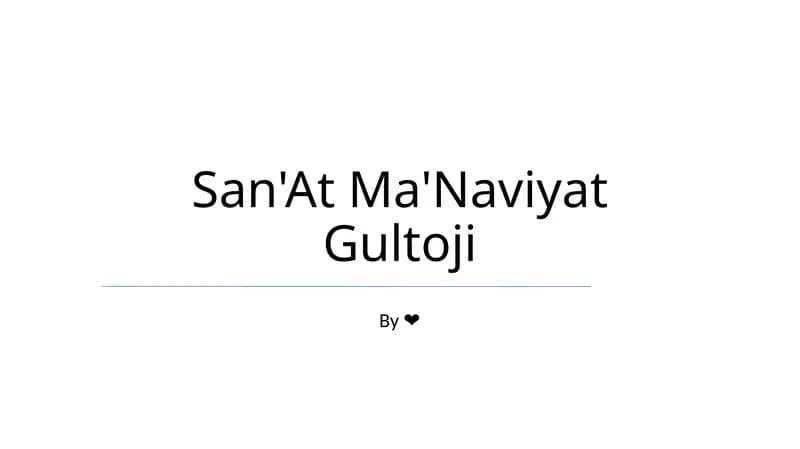 San'at Ma'naviyat Gultoji