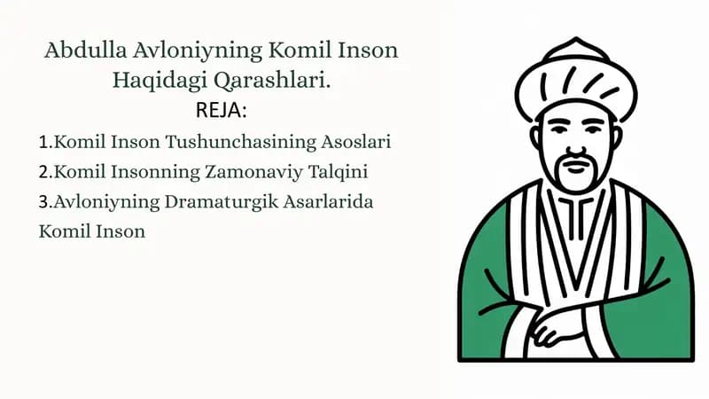 Abdulla Avloniyning Komil Inson Haqidagi Qarashlari