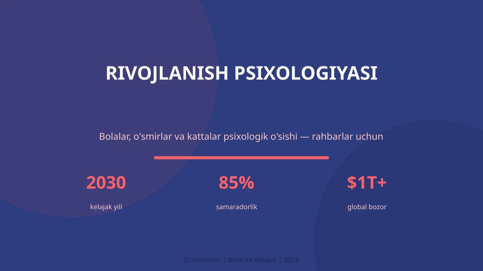 RIVOJLANISH PSIXOLOGIYASI