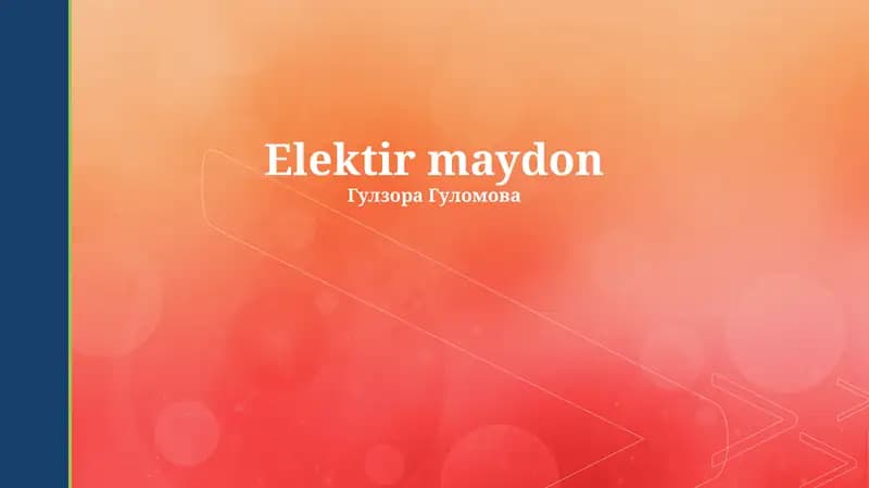 Elektr maydoni