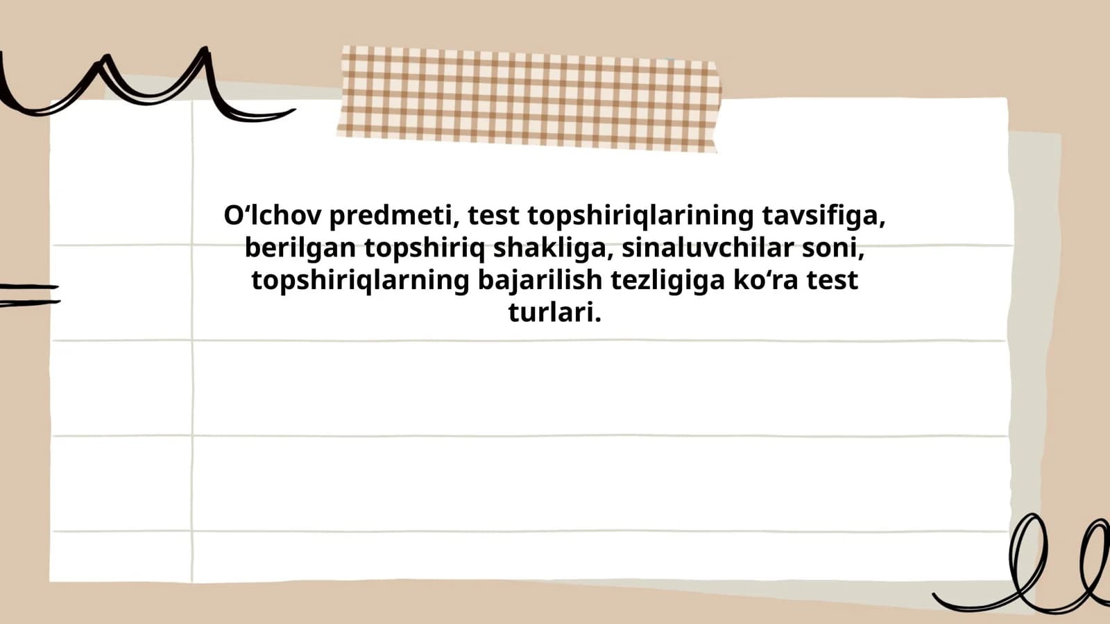 O'lchov vositalarining asosiy tushunchalari