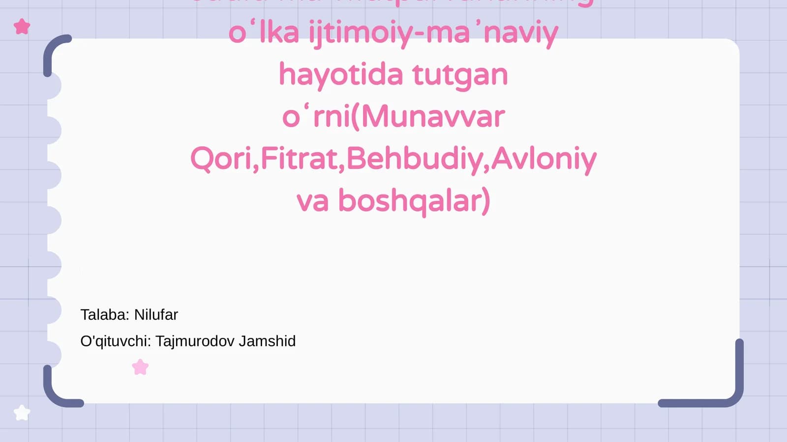Jadid maʼrifatparvarlari va ularning asosiy maqsadlari