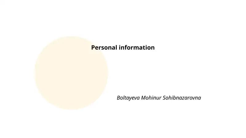 Personal information