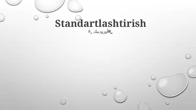 Standartlashtirish