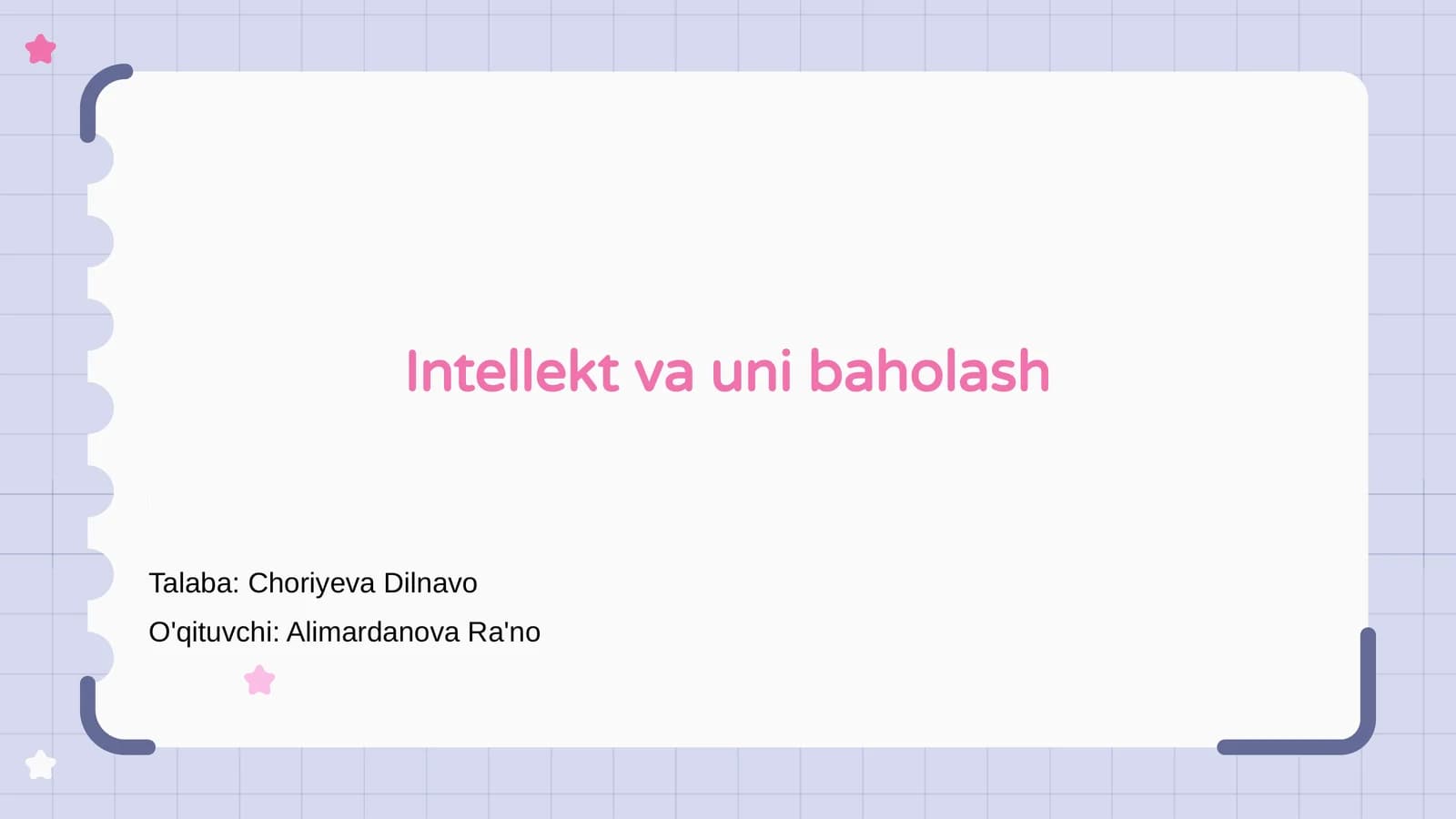 Intellekt va uni baholash