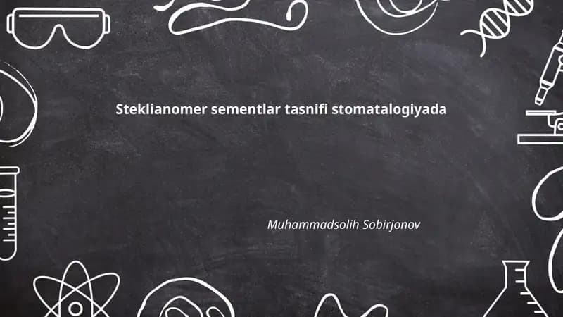 Steklianomer sementlar