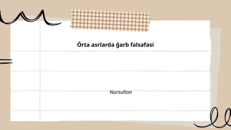 Órta asrlarda Ġarb falsafasi