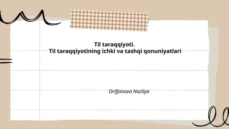 Til taraqqiyoti