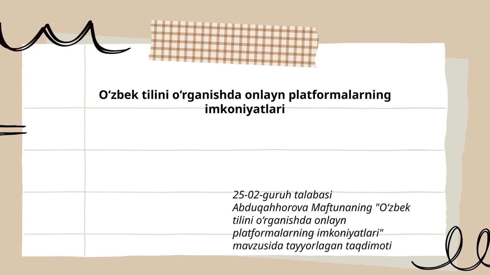 O‘zbek tilini o‘rganishda onlayn platformalarning imkoniyatlari
