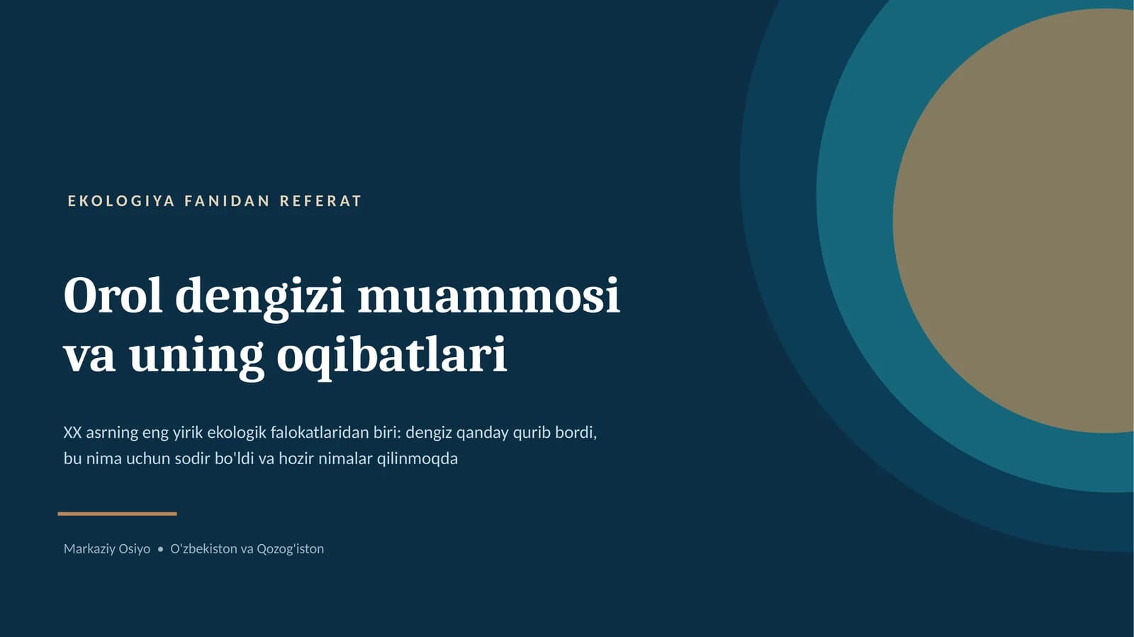 ekologiya fanidan taqdimot
