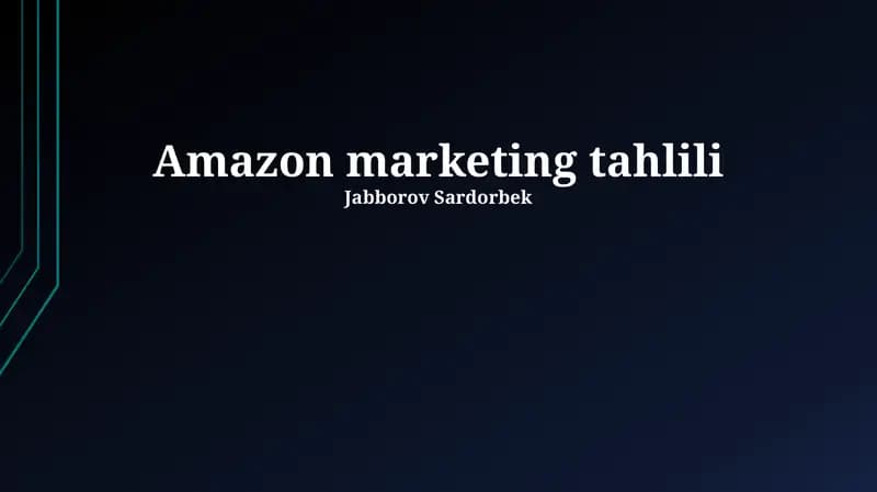Amazon marketing tahlili