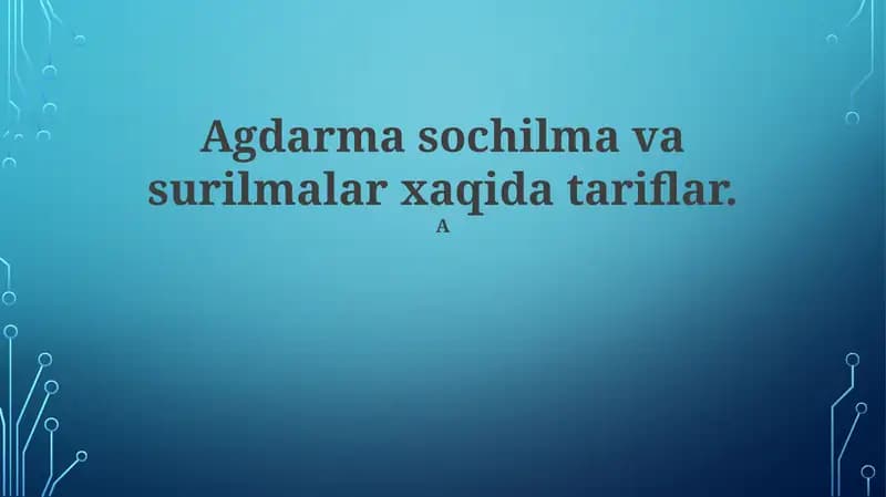 Tuproq tayyorlash texnikasi