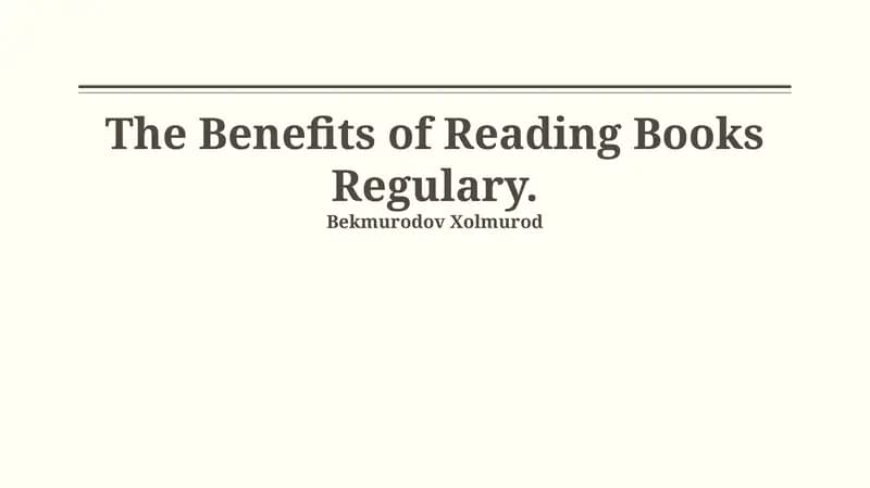 The Benefits of Reading Books Regulary