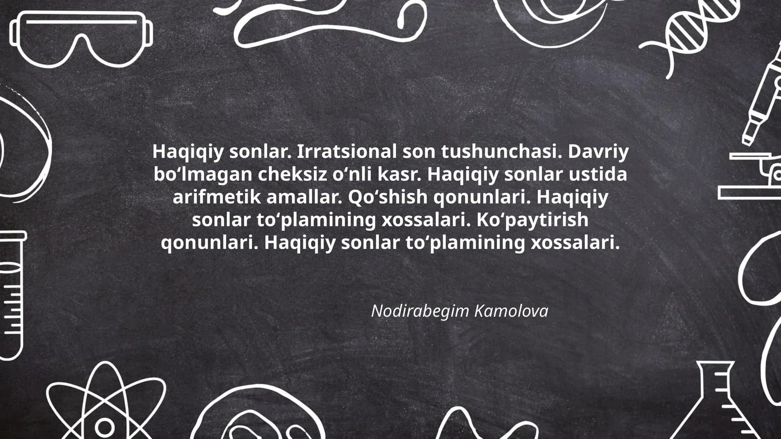 Haqiqiy sonlar