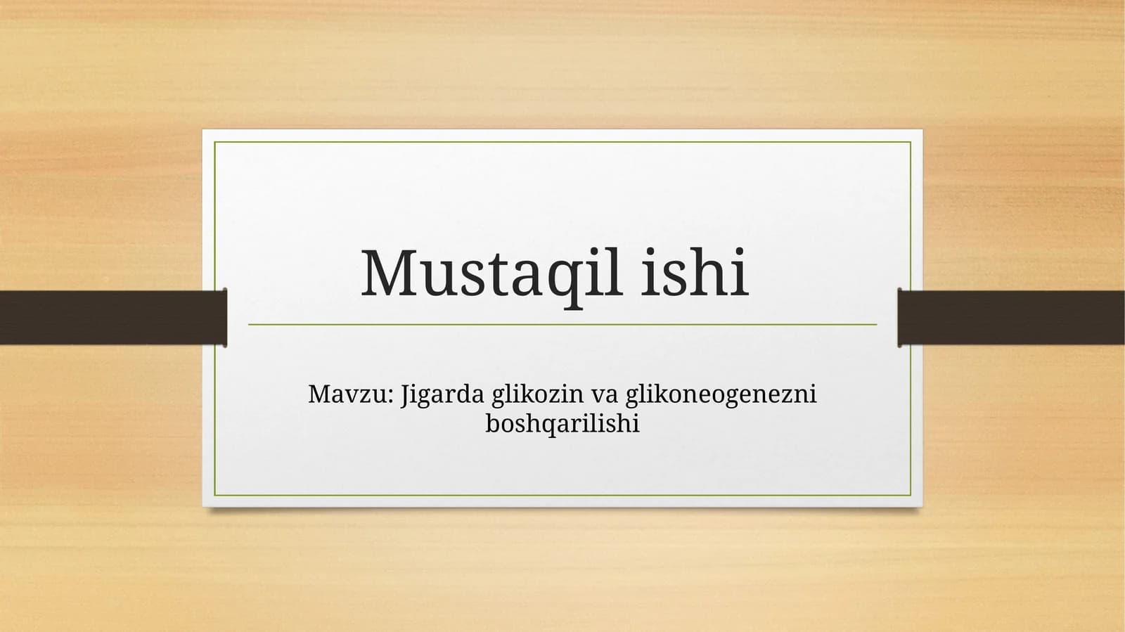 Jigarda glikozin va glikoneogenezni boshqarilishi