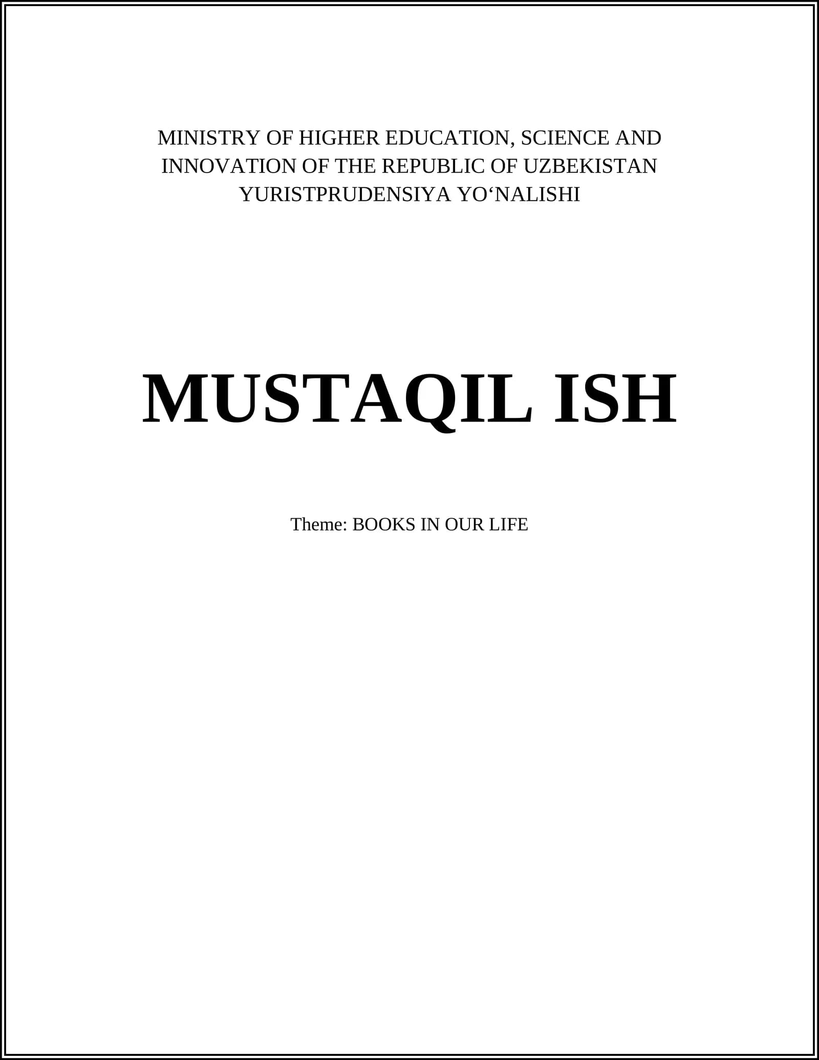 YURISTPRUDENSIYA YOʻNALISHI