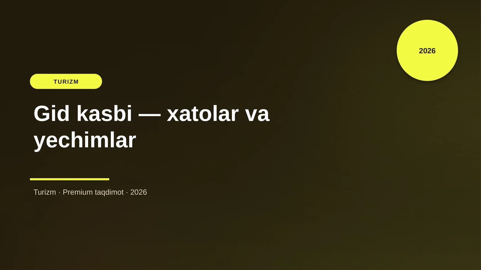 Gid kasbi — xatolar va yechimlar