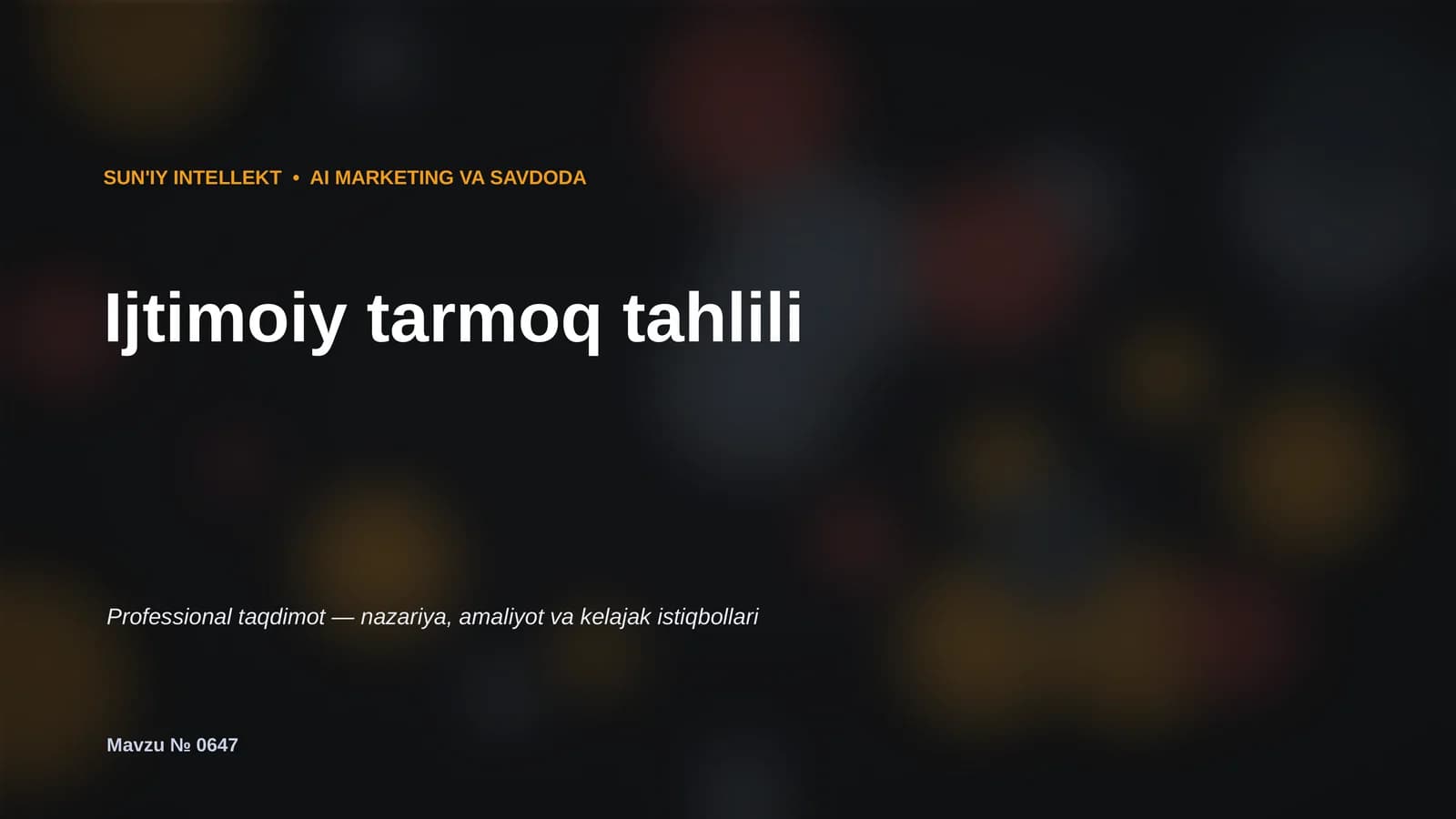 SUN'IY INTELLEKT • AI MARKETING VA SAVDODA