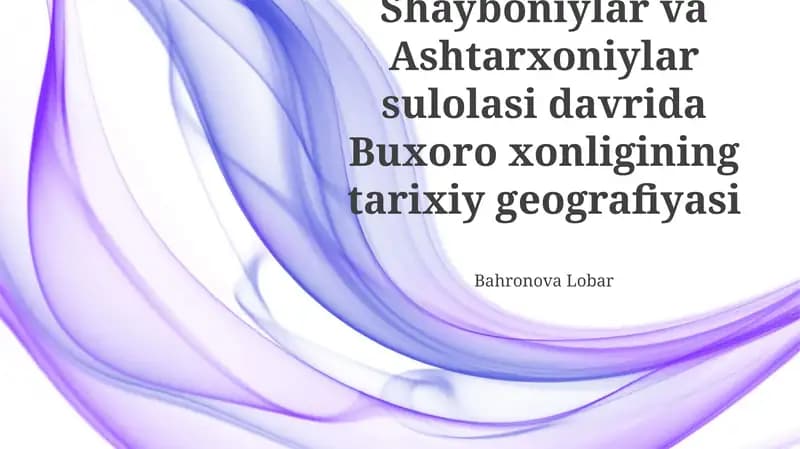 Buxoro xonligining tarixiy geografiyasi