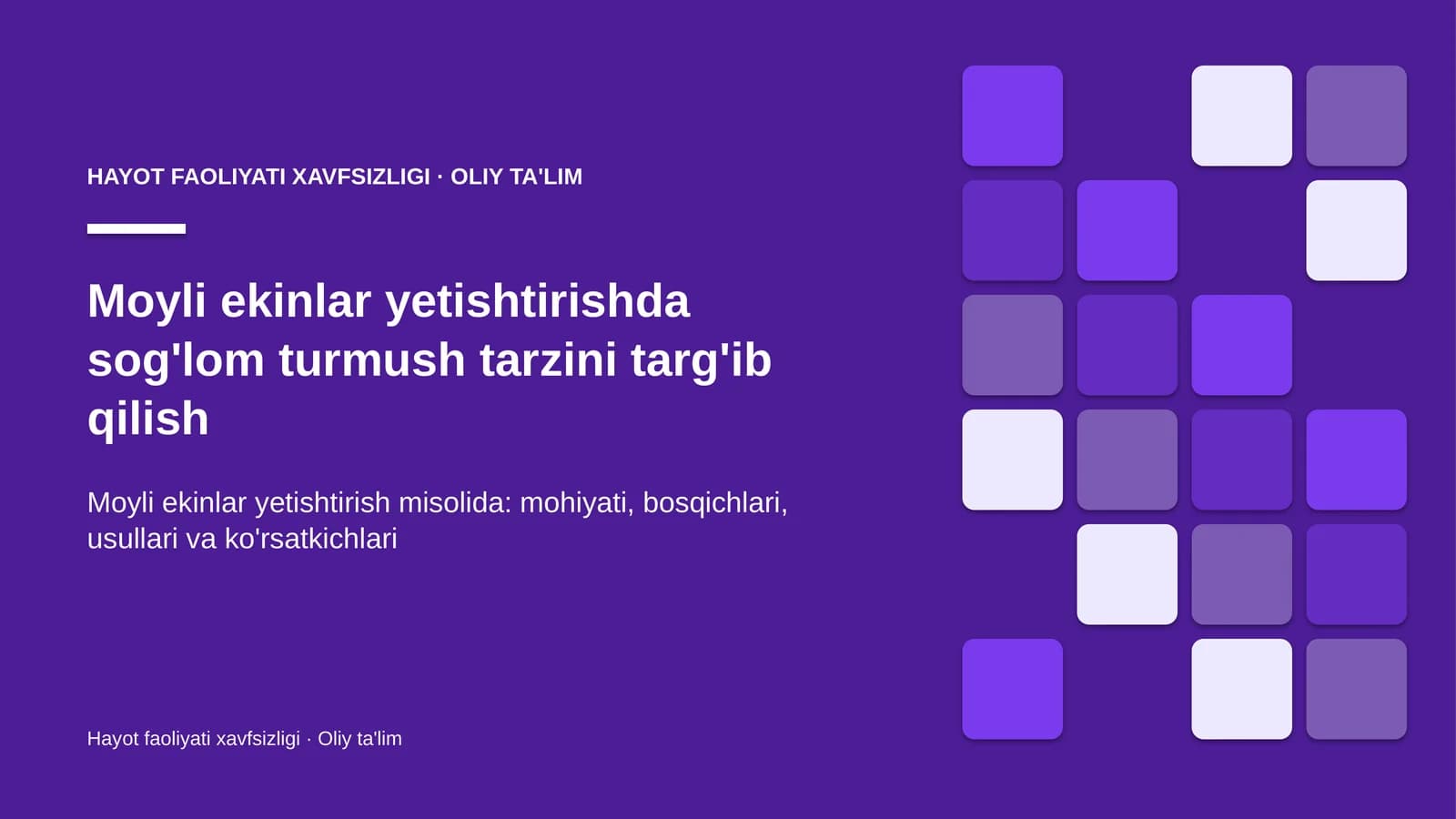 moyli ekinlar yetishtirishda sog'lom turmush tarzini targ'ib qilish 6768