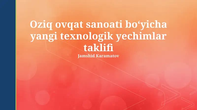 Texnologik yechimlar taklifi