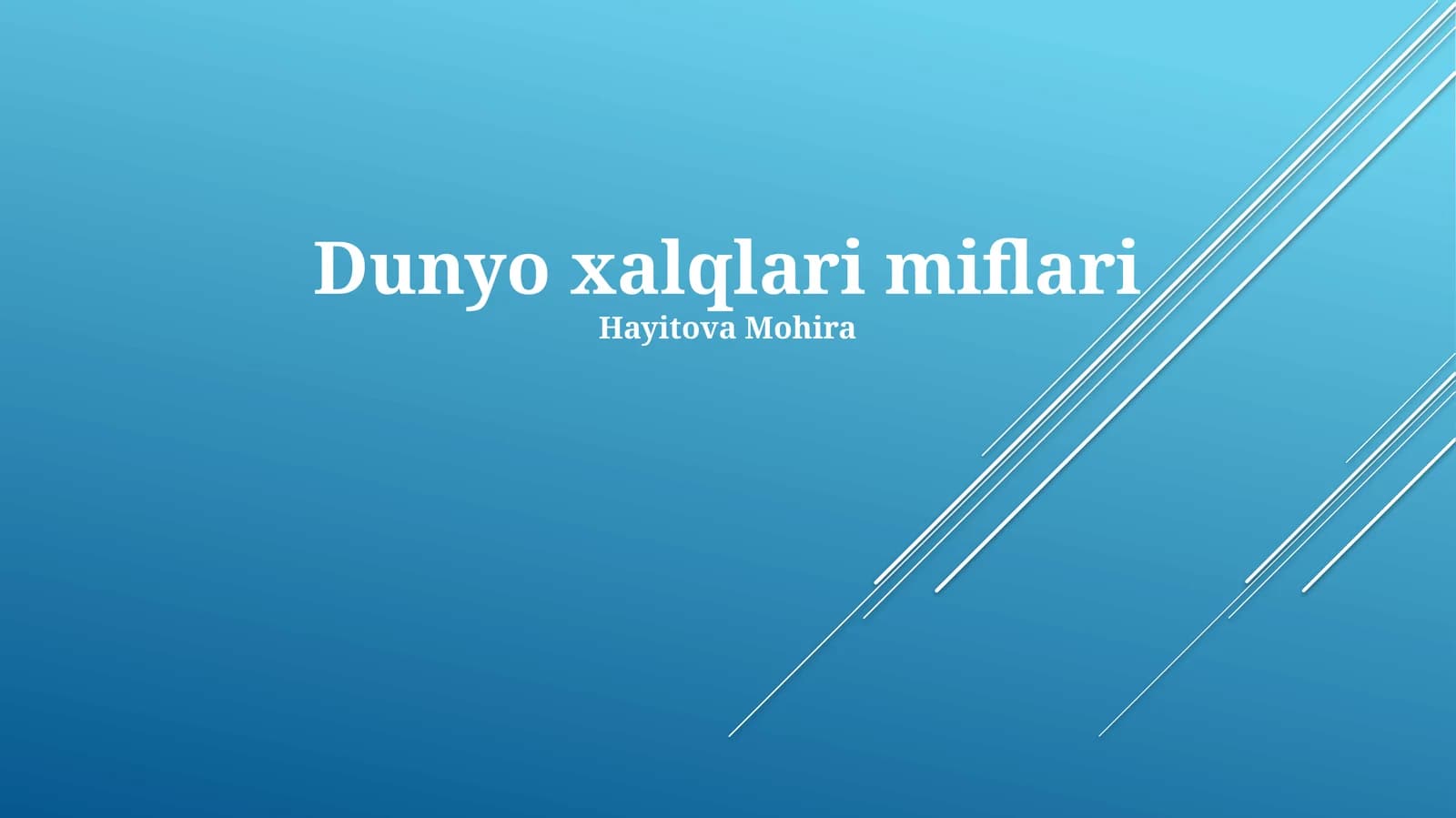 Dunyo xalqlari miflari