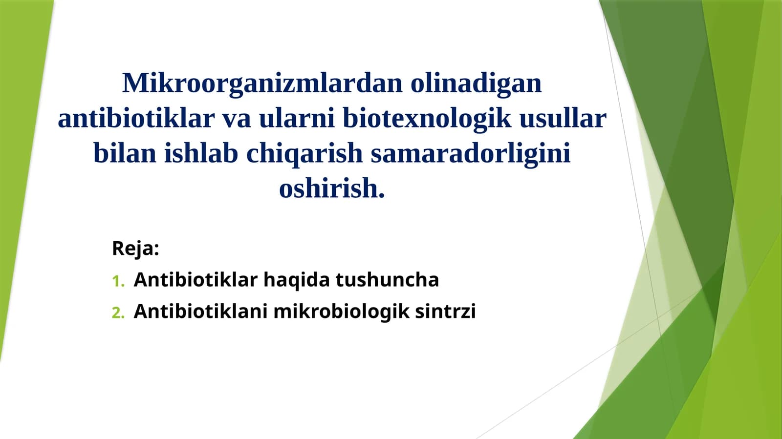 Antibiotiklar haqida tushuncha