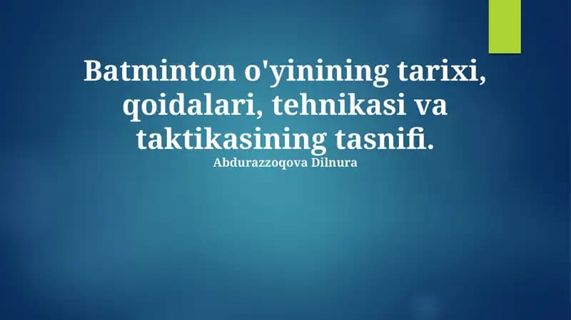 Badminton musobaqalari